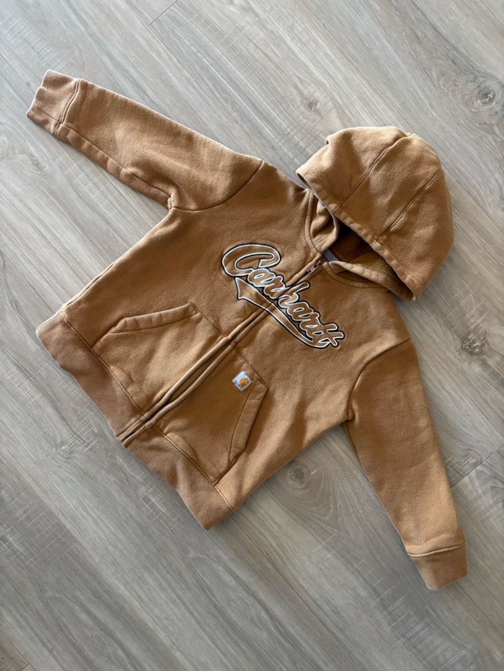 Carhartt Kids' Brown Hooded Zip Jacket 4T